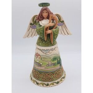 2010 Jim Shore Heartwood Creek Celtic Irish Angel w/Harp Peace & Plenty S4024228